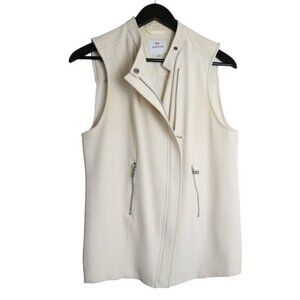 Aritzia Babaton Cream Structured Zip Vest / Sleeveless Jacket Size 2